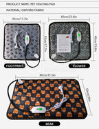 Pawaroo Electric Pet Heating Pad | 2 Heat Settings, Water-Resistant Mat with AU Plug
