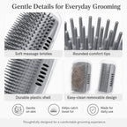 Pawaroo 4-Pack Cat Self-Grooming Corner Brushes | Massage Combs with Catnip