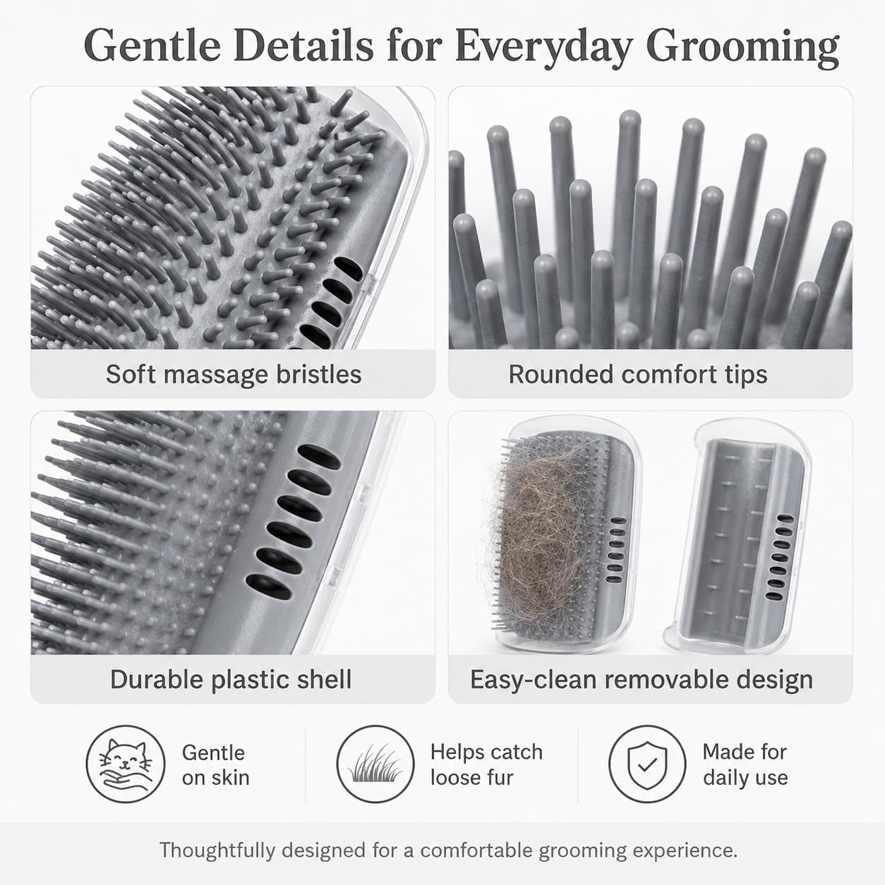 Pawaroo 4-Pack Cat Self-Grooming Corner Brushes | Massage Combs with Catnip