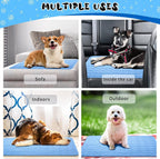 Pawaroo Cooling Mat for Dogs & Cats | 70 × 55 cm Washable Pet Chill Mat – Blue