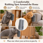 Pawaroo 4-Pack Cat Self-Grooming Corner Brushes | Massage Combs with Catnip