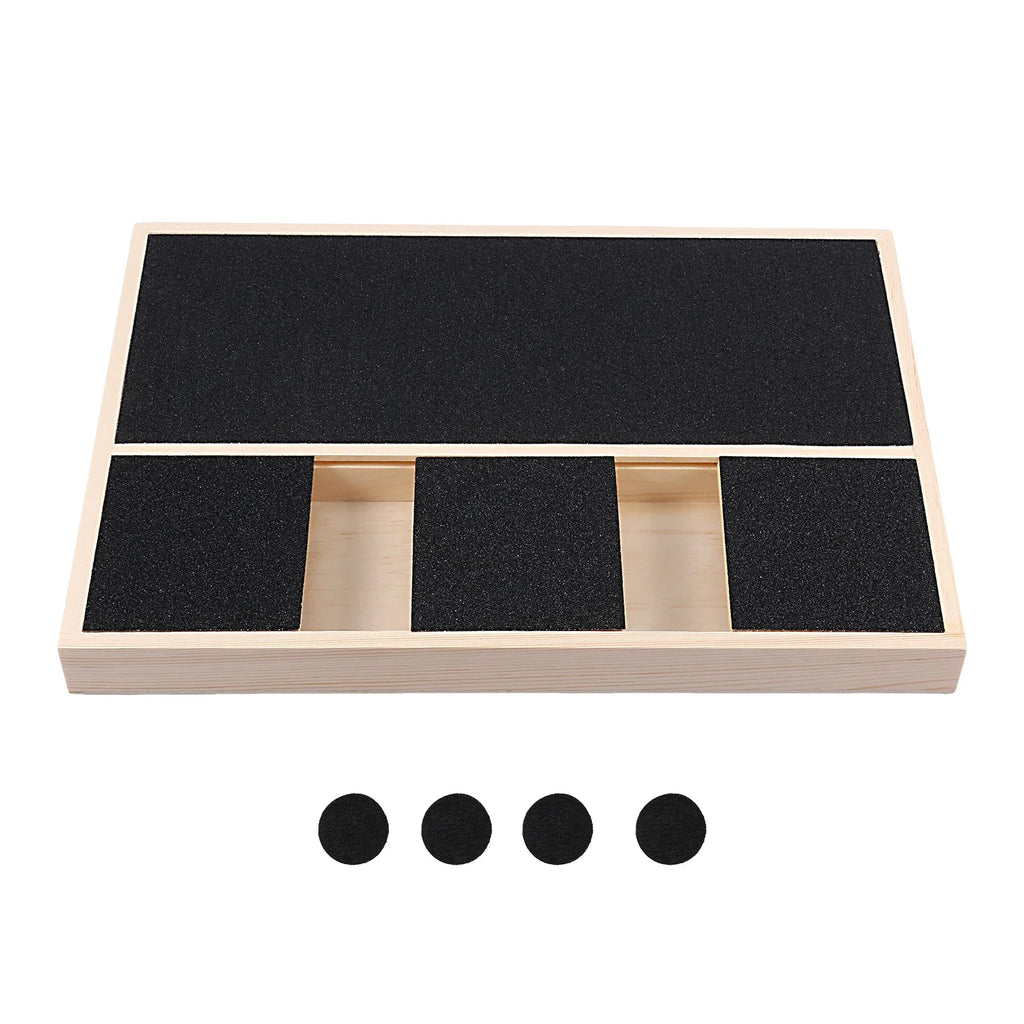 Pawaroo Wooden Dog Nail File Scratch Board with Treat Box for Puppies & Dogs
