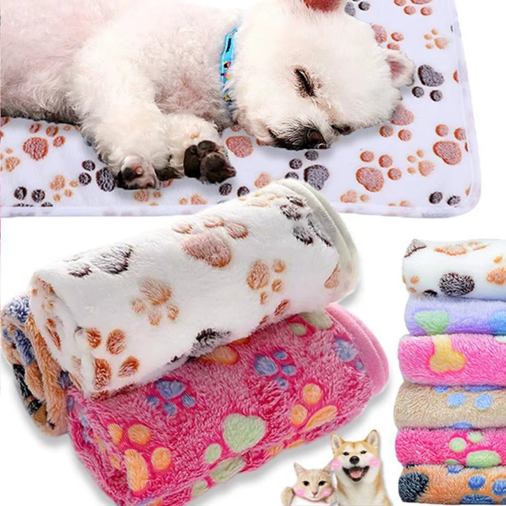 Pawaroo Soft Fluffy Pet Blanket | Coral Fleece Cat & Dog Mat