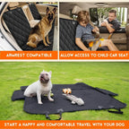 Pawaroo Waterproof Dog Car Seat Cover | Rear Seat Hammock & Travel Protector – Black