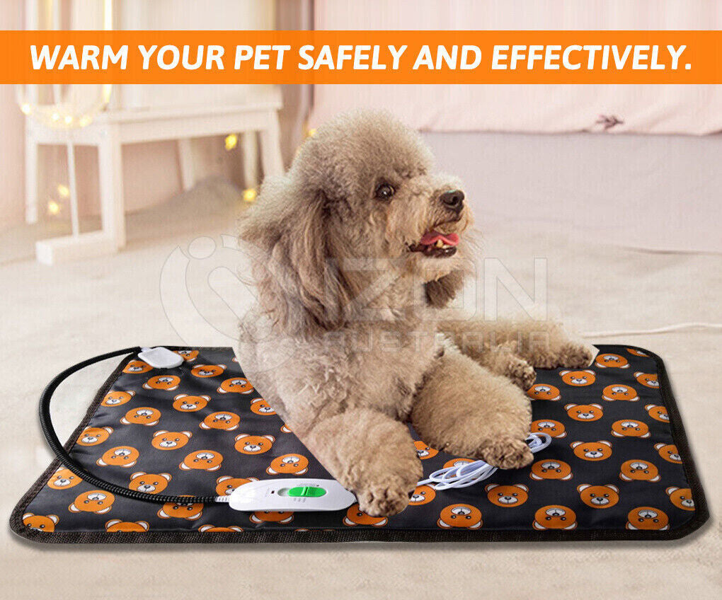 Pawaroo Electric Pet Heating Pad | 2 Heat Settings, Water-Resistant Mat with AU Plug