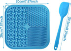 Pawaroo Silicone Lick Mat with Suction Cups | Slow Feeder & Bath-Time Helper – Blue
